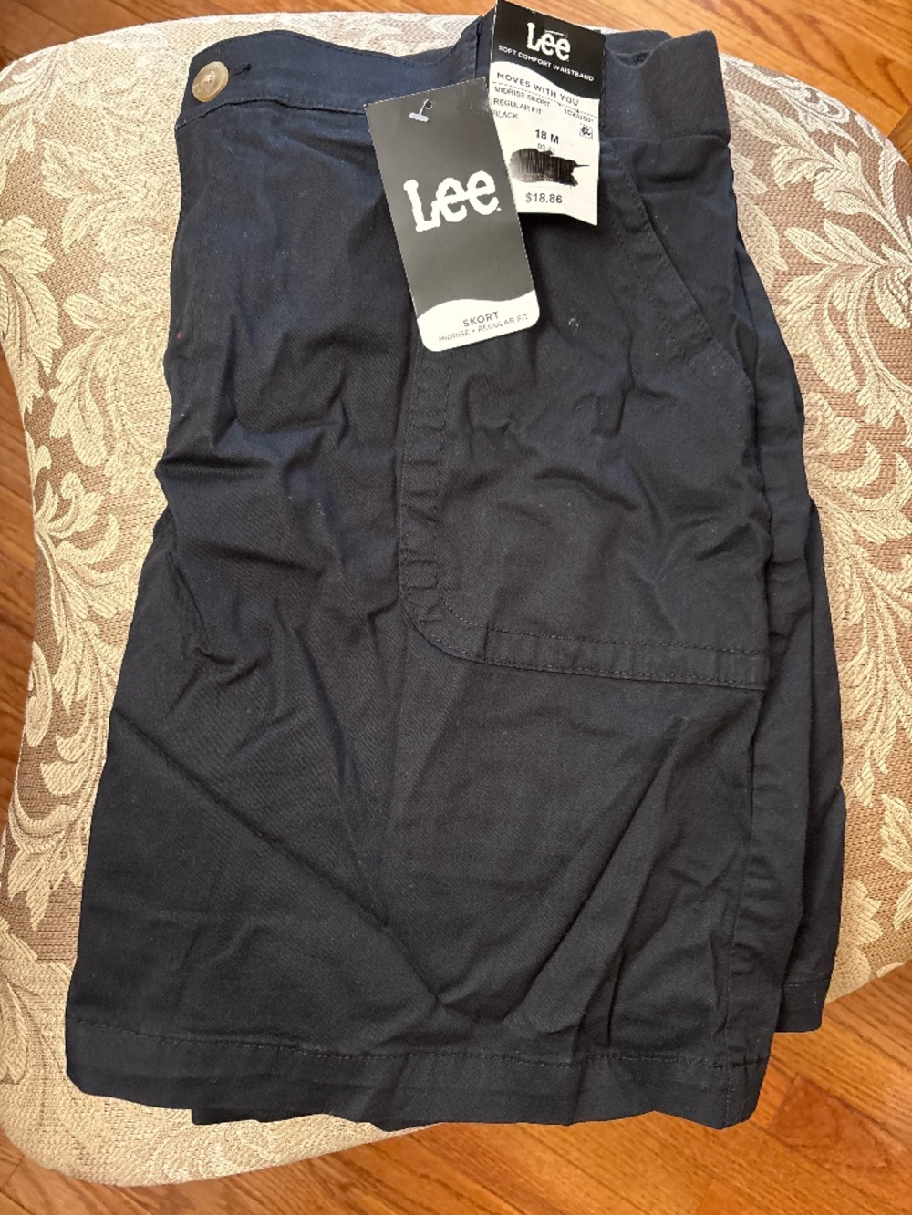 New black summer skort